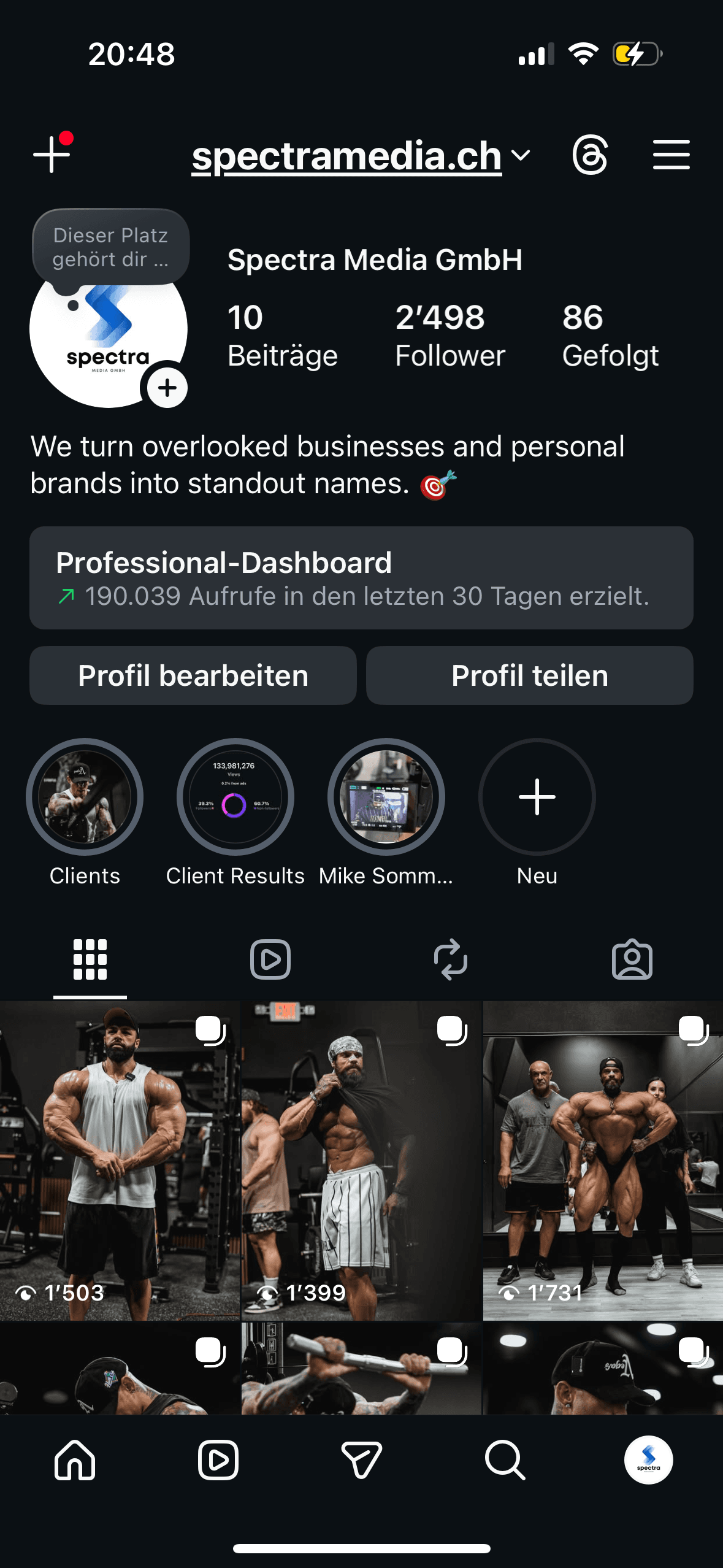 Instagram Screenshot Spectra Media